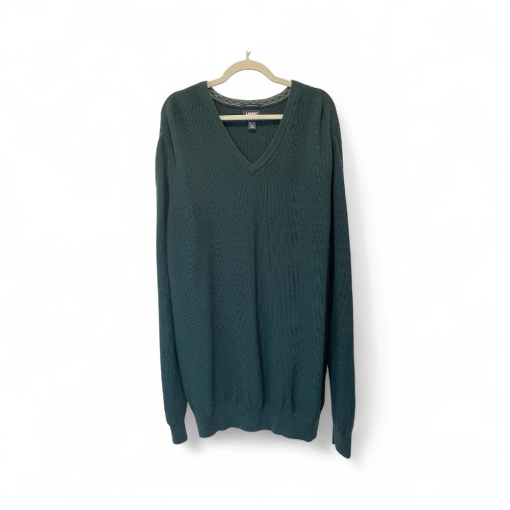 Land’s End Men's Green Wool Sweater Size XXL